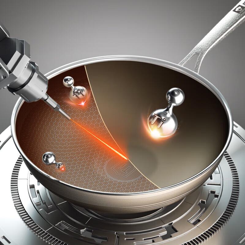 KOBACH 32cm Titanium Honeycomb Non-Stick Wok