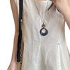 2025 High-End Ethnic Retro Circle Pendant Necklace for Women – Simple Niche Choker