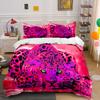 Leoparden-Kunst-Deko-Set Für Wohnzimmer Weiche Bequeme Bettbezug-Bettwäsche-Set Enthalten 1*Bettbezug & 2*Kissenbezüge, Geschenk