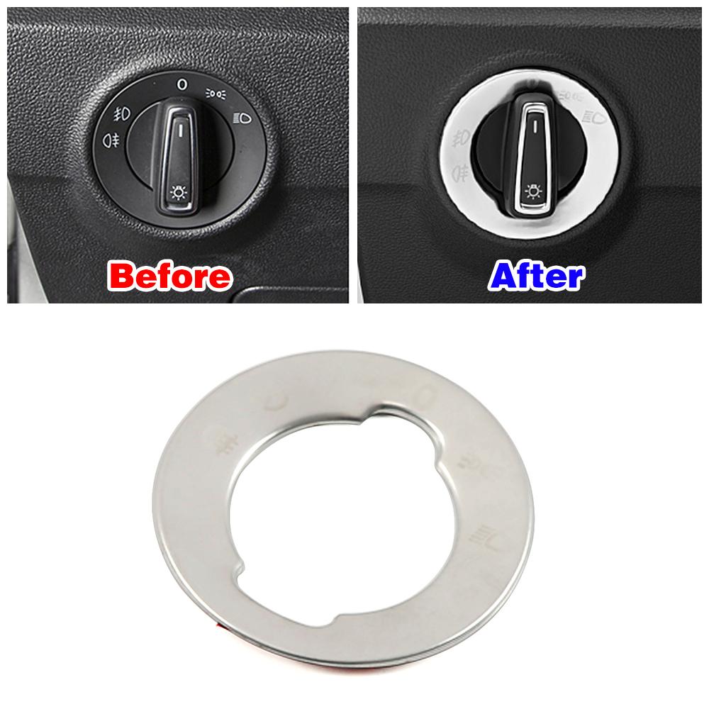 For Skoda Karoq 2017- Inner Door Handle Steering Wheel Read Light Armrest Window Lift Switch Button Trim Modify Frame