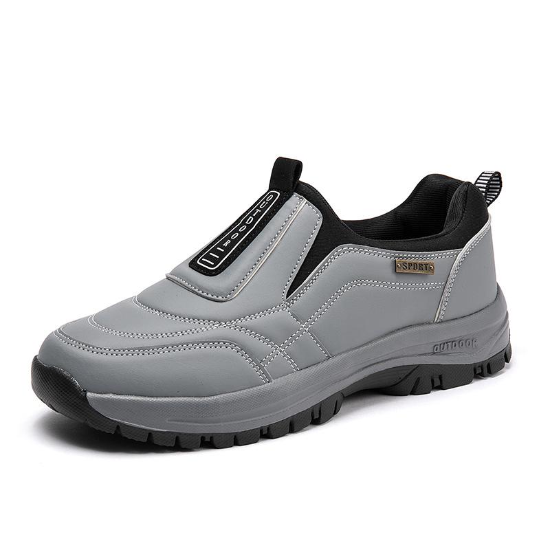 Outdoor Hiking Shoes Men Sneakers Winter Slip On Casual Men Shoes Breathable Suede Leather Shoe Anti-skid Walking Shoes Footwear