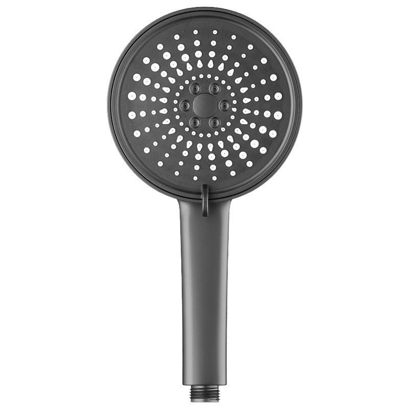 New 5 Modes Shower Head High Pressure Big Panel Large Flow Silver Black Showers Massage Handheld Showerhead Bathroom Accessories