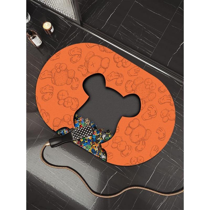 Könnyű Luxus Fürdőszoba Fürdőszoba Ajtószőnyeg Vízfelszívó Diatómaföld Puha Párna WC Csúszásgátló Párna WC U-alakú Lábpárna