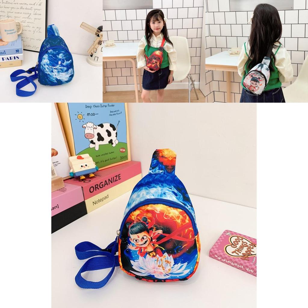 Cartoon Baby Crossbody Bag With Breathable Nylon Material For Preschool Kids