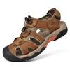 Large size summer cowhide sandals cowhide outdoor creek shoes casual men's beach shoes sandals