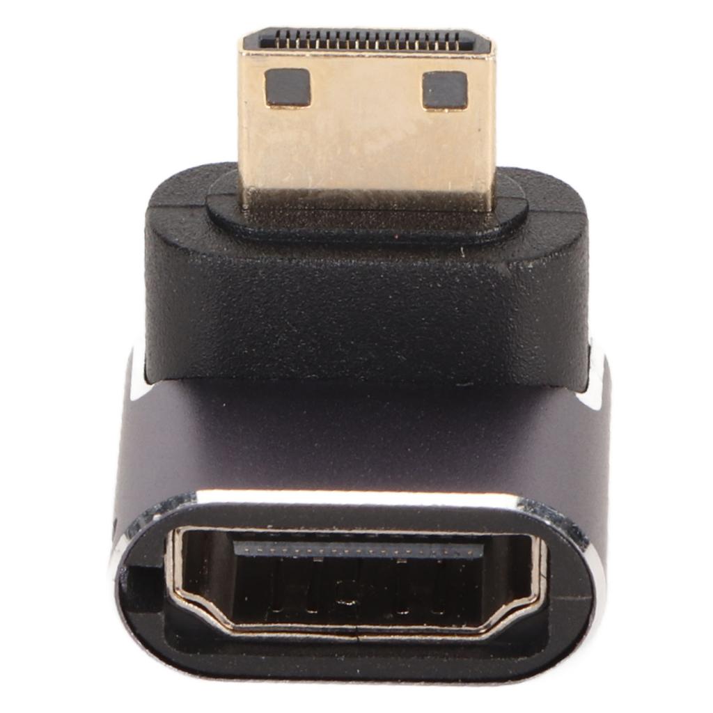 Mini HD Multimedia Interface Male to HD Multimedia Interface Female Adapter 8K 60Hz Two Way 90 Degree Ringt Angle