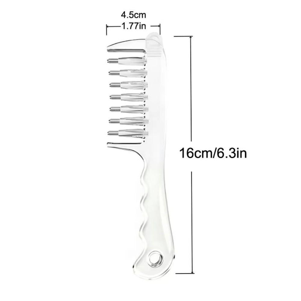 Rolling Metal Teeth Scalp Liquid Guide Comb Essential Oil Applicator Home Salon Use