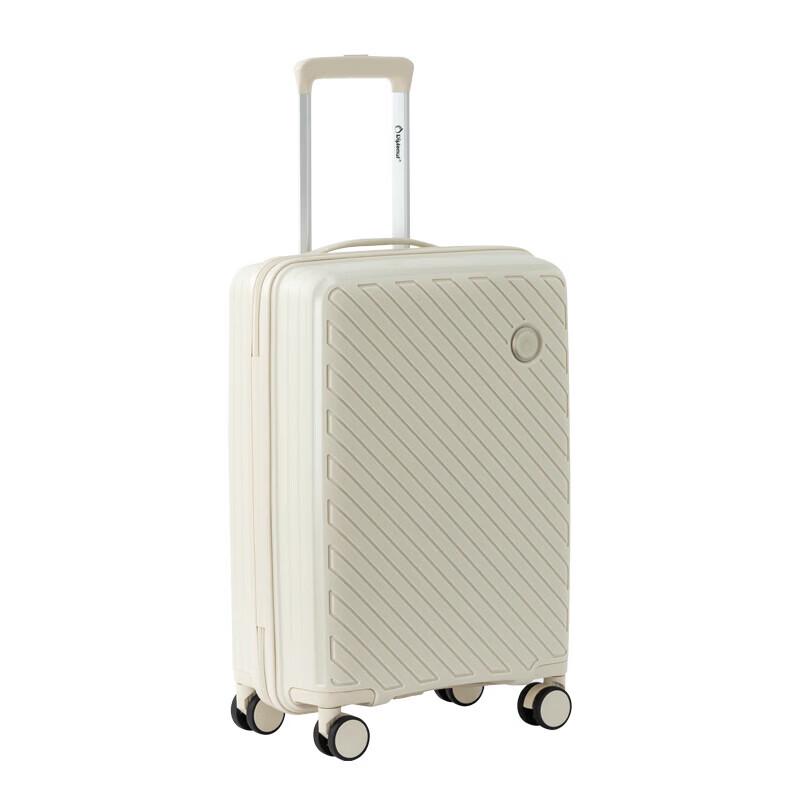 Diplomat DS-1322 20-Inch Cream Beige Hardshell Carry-On Luggage
