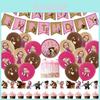 Masha And Bear Birthday Party Supplies Decorations Kit With Balloons Cake Toppers And Banner