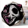 1pc Cat Skull Automatic Umbrella High Quality Canopy, Portable Folding Umbrella With, Ideal Gift for - Travel 214