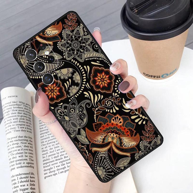 Batik Pattern phone case Cover For Samsung Galaxy S24 S25 Ultra S21 S22 Ultra S10E Note 10 Plus Note 20 FE S23