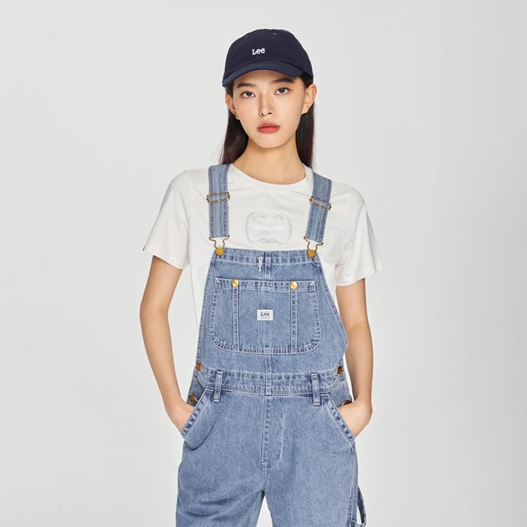Lee Mid-Fit Wide-Leg High-Waisted Overalls Women Overalls LWB007752203487A07935
