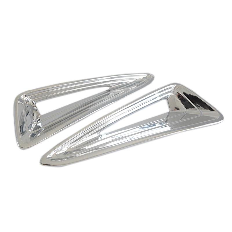 2pcs/set  ABS Chrome Exterior Front Bumper Side Grille Cover Trim For Toyota C-HR CHR 2016-2017 2018 Car Styling