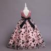 Kids Princess Dress with Sequins and Flower Embroidery Backless Party Birthday Dress for Girls Aged 3-8 Sparkling Sequins Decoration  Girls Toddler