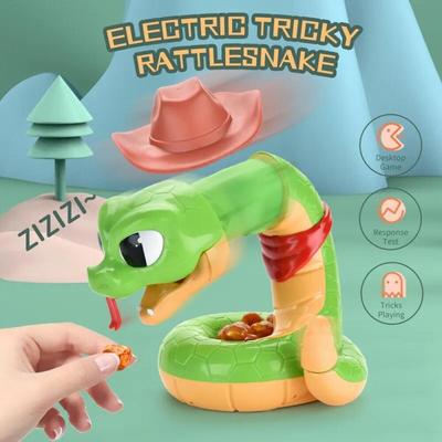Lustiges elektrisches gruseliges Schlangenspielzeug, kniffliges Klapperschlangen-Schatzspielzeug, Multiplayer-Partyspiel, Spielzeug für die Familie, interaktives Spielzeug