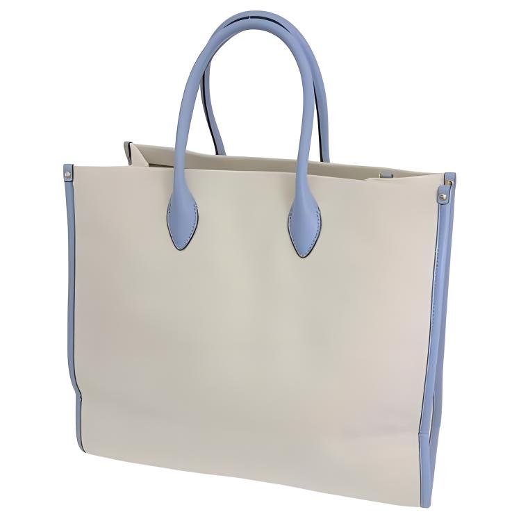 New MICHAEL KORS MICHAEL KORS Luggage Collection Fabric Crossbody Handbag, Shoulder Bag Large Women's Beige & Haze Blue 35S2G7ZT3C-464