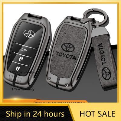 2026 Hot For Toyota Hub Caps Car Key Case Cover Shell For Toyota Land Cruiser 200 Prado Crown Yaris Cross Hilux Innova Fortuner 