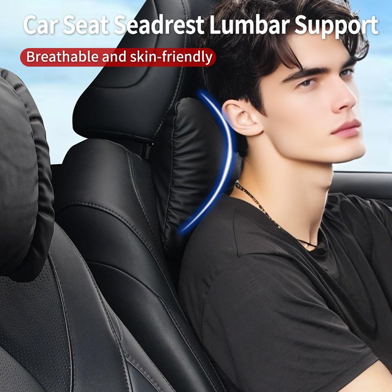 YNEPB1 Car Lumbar Back Support Headrest Neck Pillow Car Seat Cushion For Volkswagen VW GTI Passat Golf Tiguan Polo Scirocco Jetta
