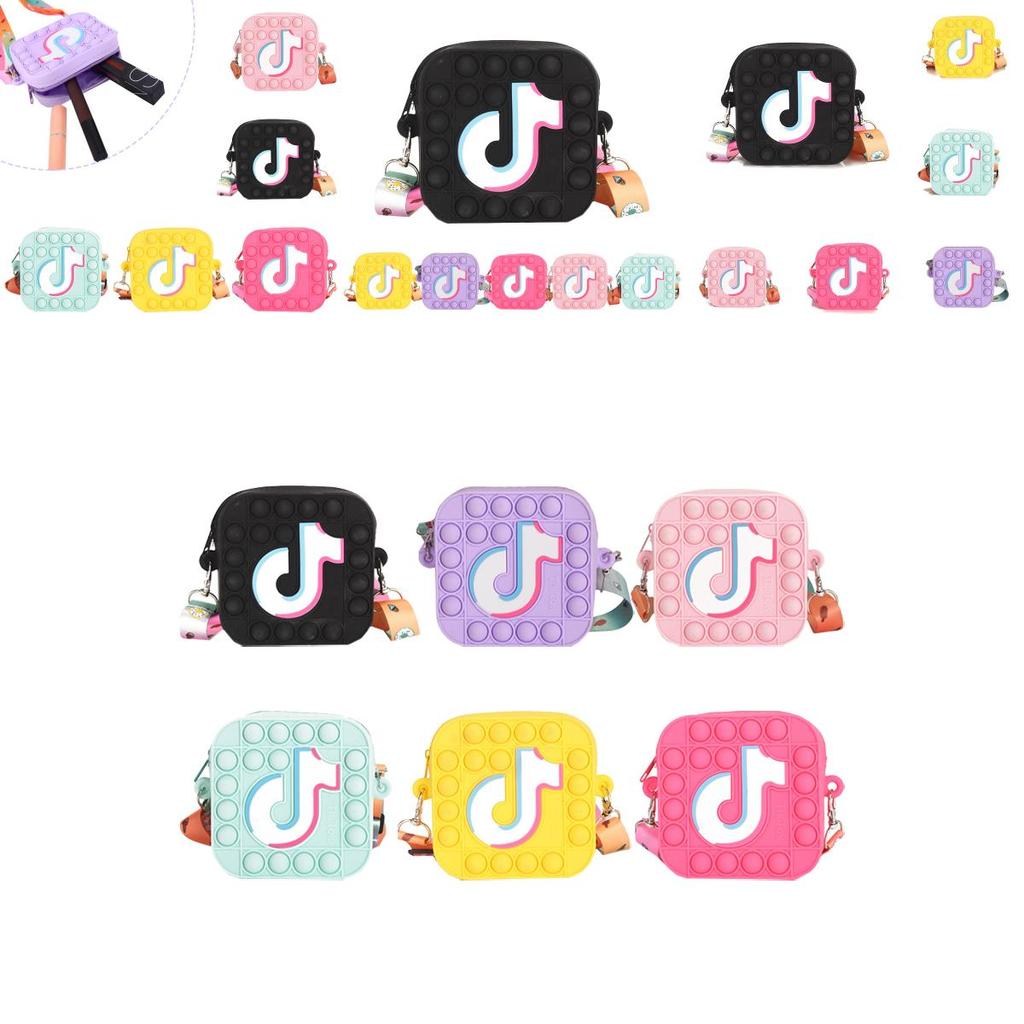 Pop Push Bubble Tiktok Coin Bag Sensory Fidget Toy It Stress Relief Autism