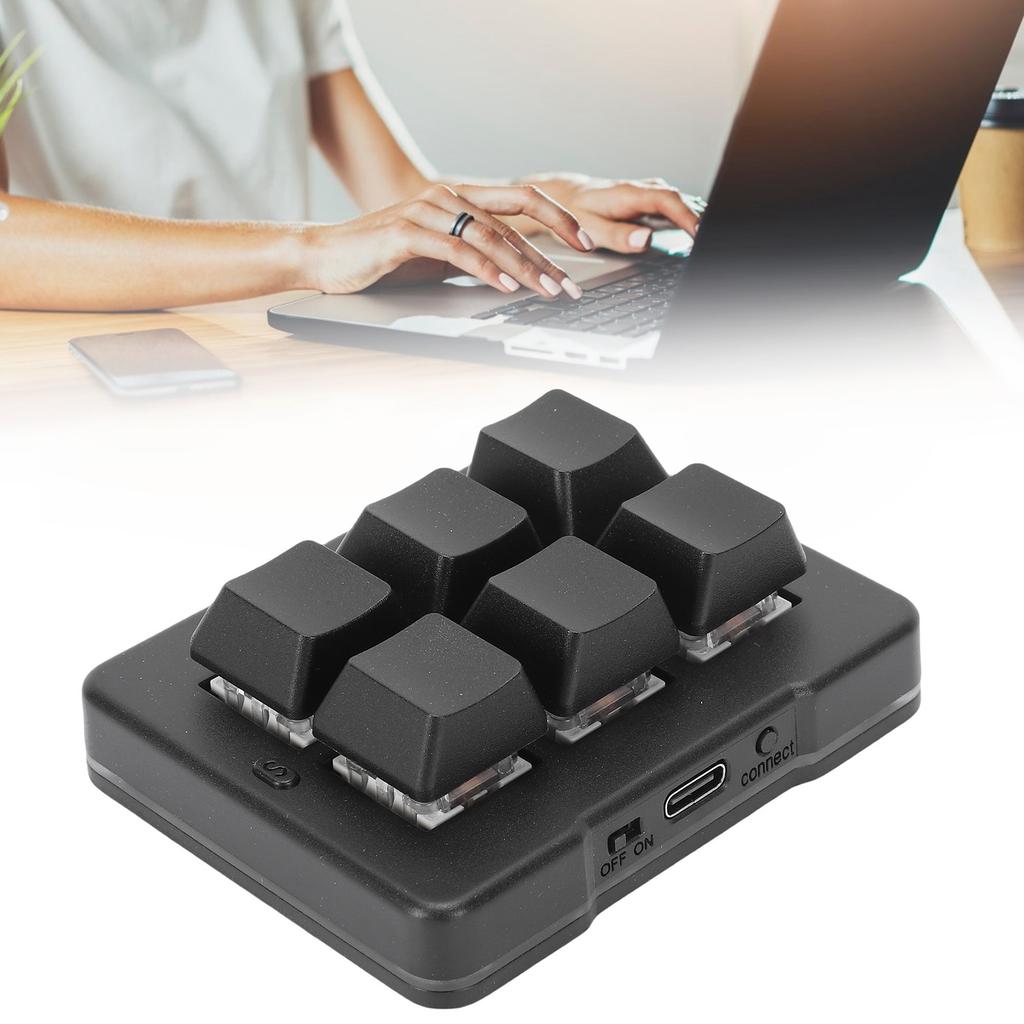 USB Wired 6 Key Keyboard Customize NaMacro Programmable 6 Key Mechanical Keypad for PC Video Game