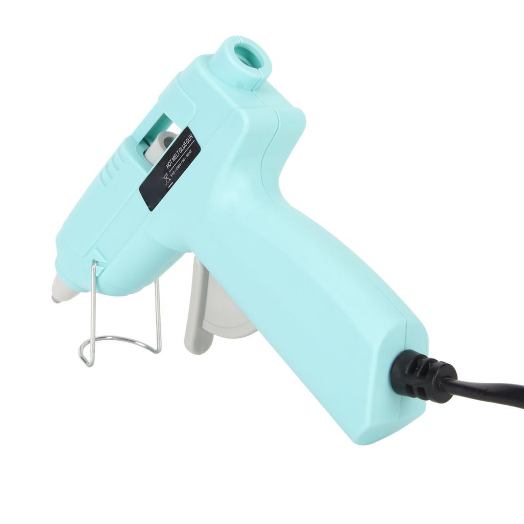 Hot Glue Tool 20W Fast Preheating DIY Mini Hot Melt Glue Machine with 30 Glue Sticks for Home School 110‑240V Blue US
