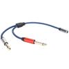 3.5mm Female to Dual 6.35mm Male Audio Cable for Speaker Audio   Power Amplifier Mixing Console