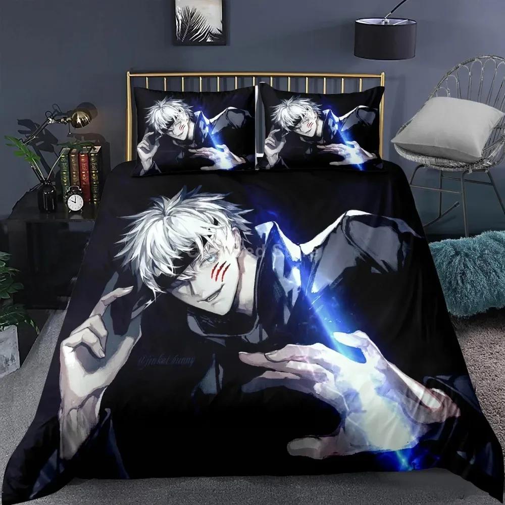 Jujutsu Kaisen Japan Famous Comfortable Duvet Quilt Cover Pillowcase Bedding Set Children Bedroom Decoration Home Textile