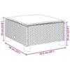 VidaXL Garden Stool and Cushion Beige 63.5x56x32cm Wicker 365913