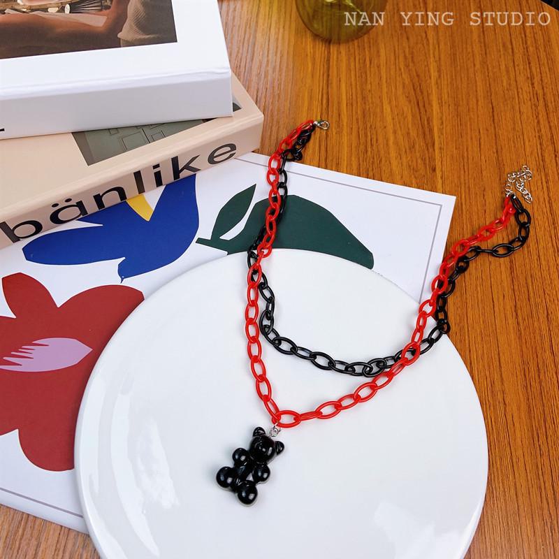 Retro Ethnic Double-Layer Pendant Necklace - High-End, Handmade, Light Luxury Design for Women