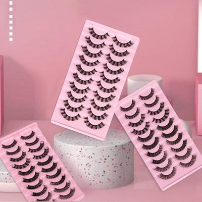 20Pcs/Box Thick False Eyelashes Large Curvature Dense Chemical Fiber Beauty False Eye Lashes for Women