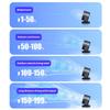 Quiet Powerful Fan Digital Display Fan 4000mAh Battery Fan ABS Texture Suitable for Bedroom Office and School Use