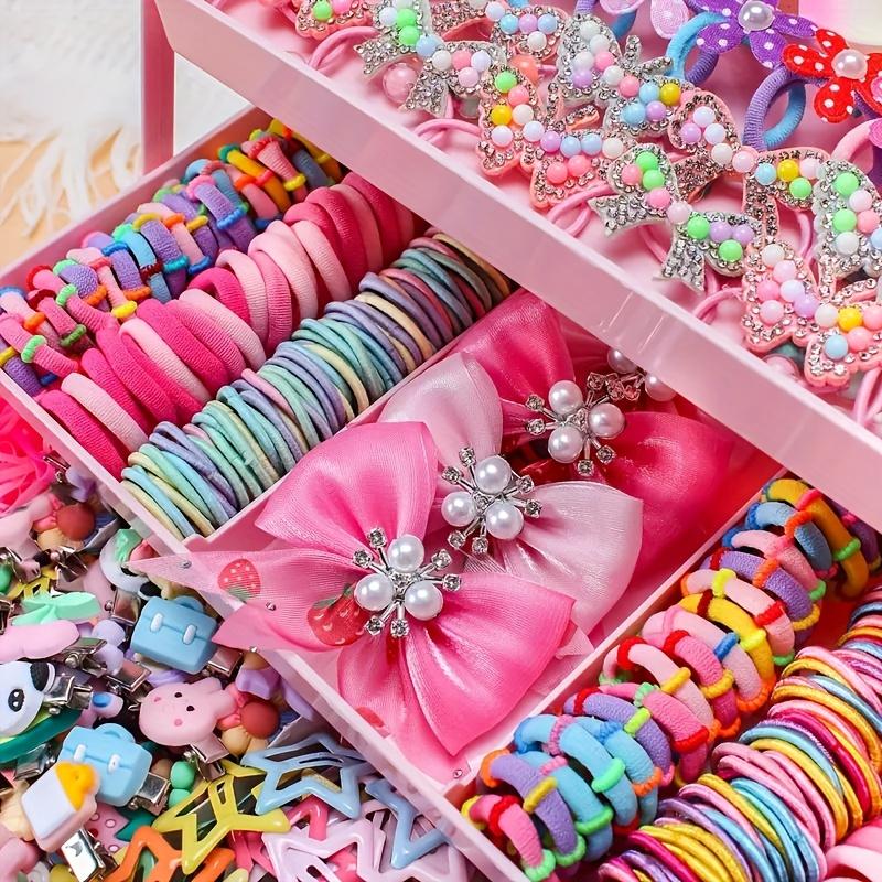 Zestaw tematycznych akcesoriów do włosów | Zawiera gumki do włosów, spinki, spinki motylki oraz akcesoria w kształcie kwiatów - Idealny do codziennego użytku