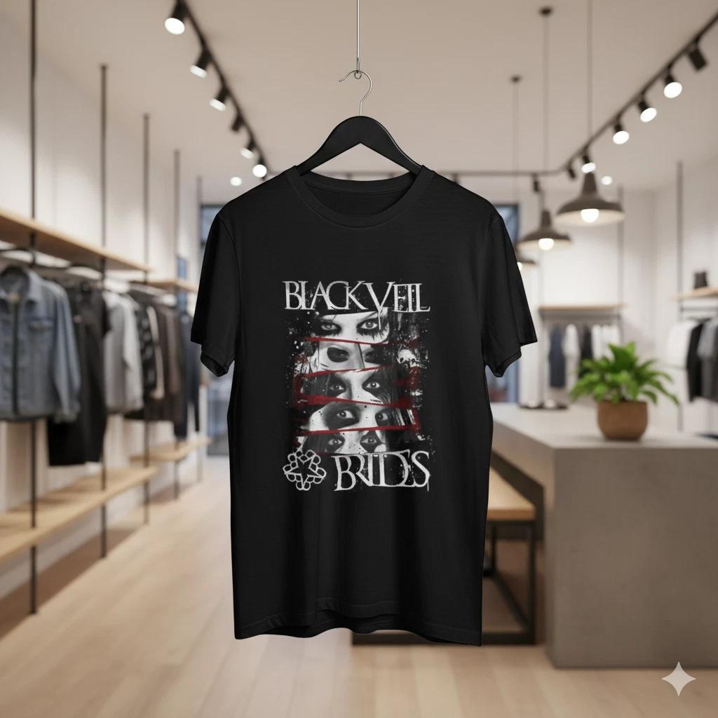 Unisex Adult Casual Music Veil Brides Eyes Collage Metalcore Band G... S