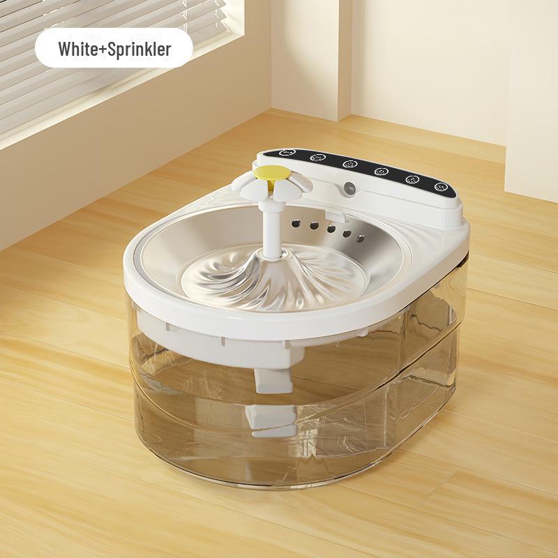 Kabelloser Blumen-Trinkbrunnen für Haustiere mit UV-Sterilisation für Katzen und Hunde