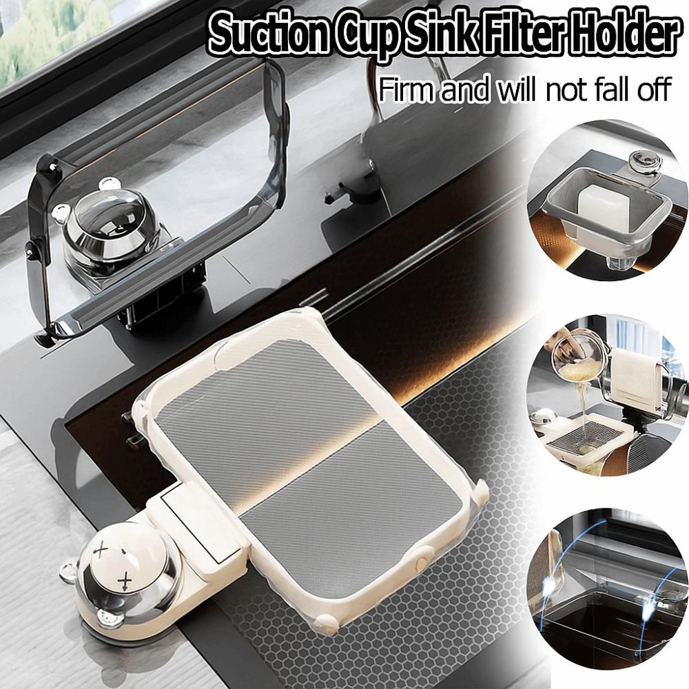 Disposable Filter Net Kitchen Sink Filter Suction Cup Sink Strainer Drainer Basket  Food Drainage