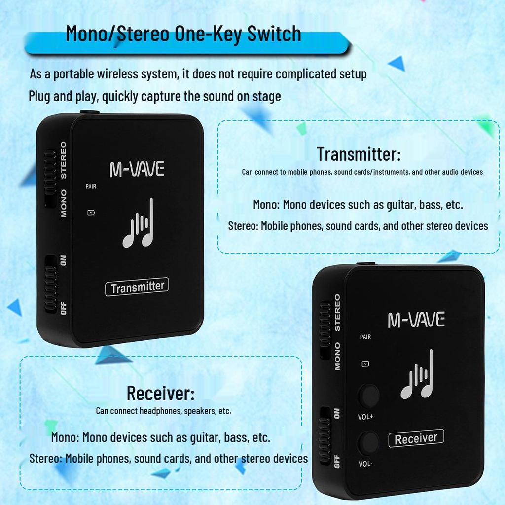 M8 2.4G Wireless In-ear Monitor for Music Performance with Noise Reduction