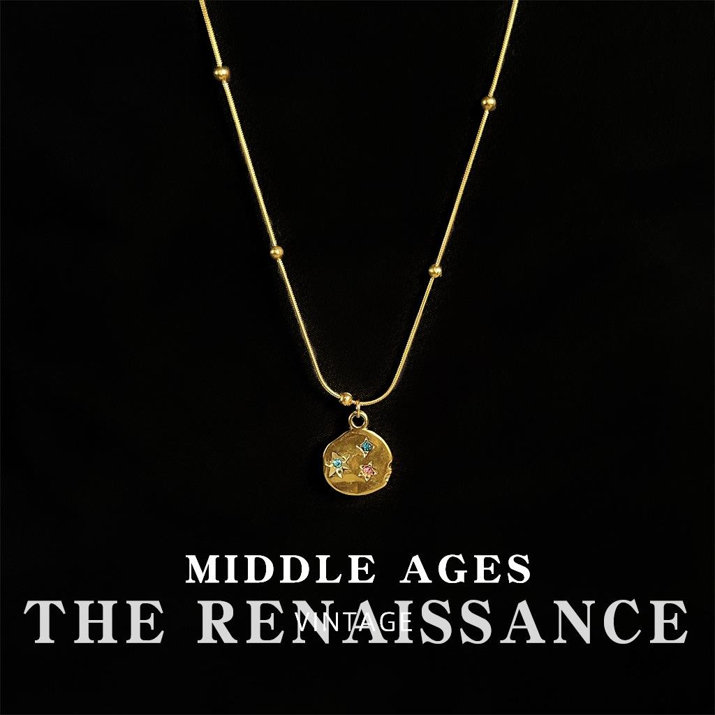 

Light retro color zirconium mango pendant collarbone chain niche simple necklace
