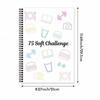 75 Blätter Challenge Planer Notizbuch Hardcover Mehrere Funktionale Weicher Challenge Planer Editierbares Spiralplaner Notizbuch