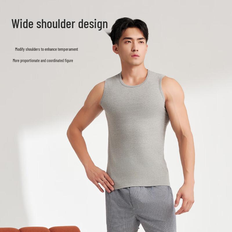 YierShuang Men's 100% Cotton Ribbed Tank Top