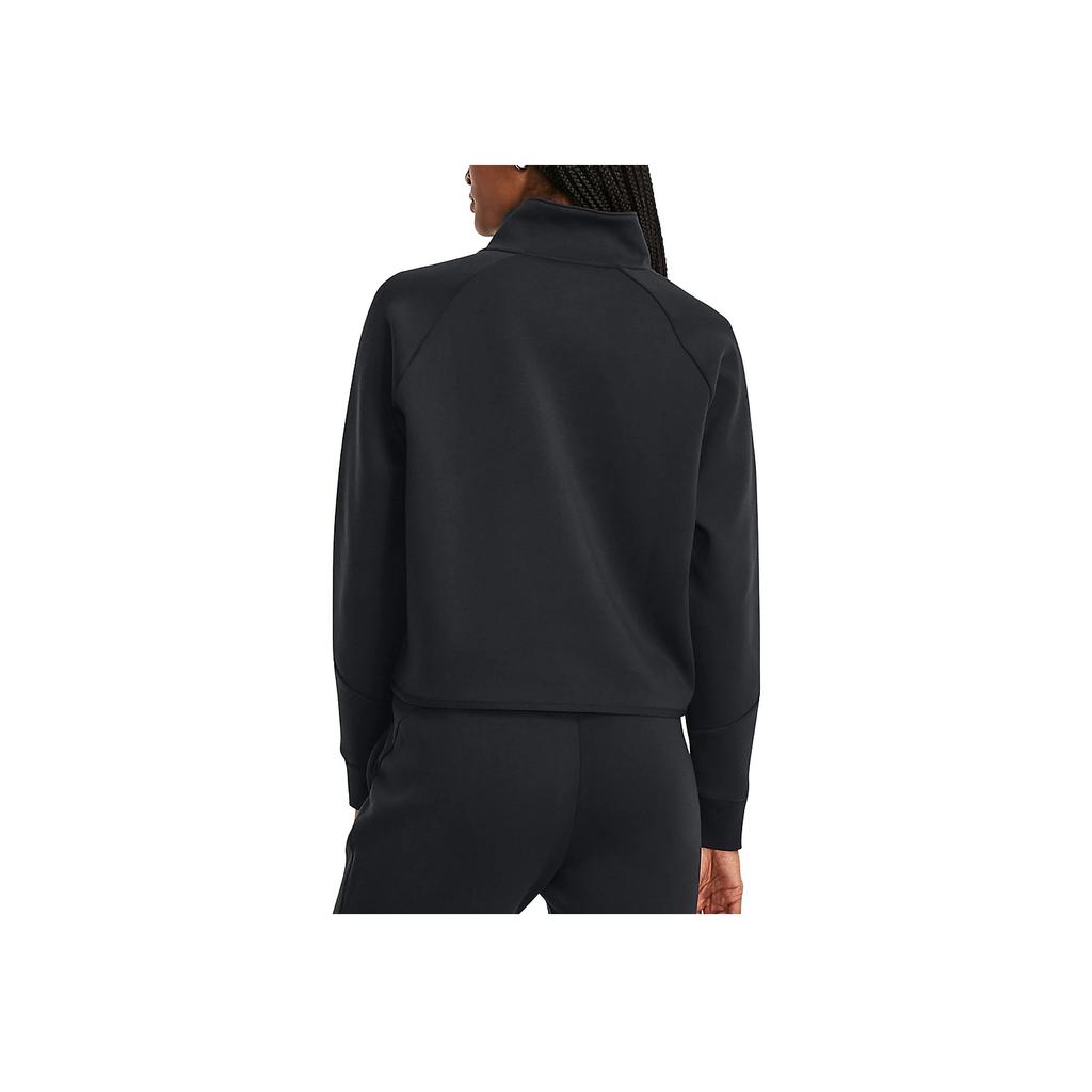 Under Armour Unstoppable Solid Fleece 1/4 Zip Short Sports Hoodie Women Hoodies Black 1379844-001