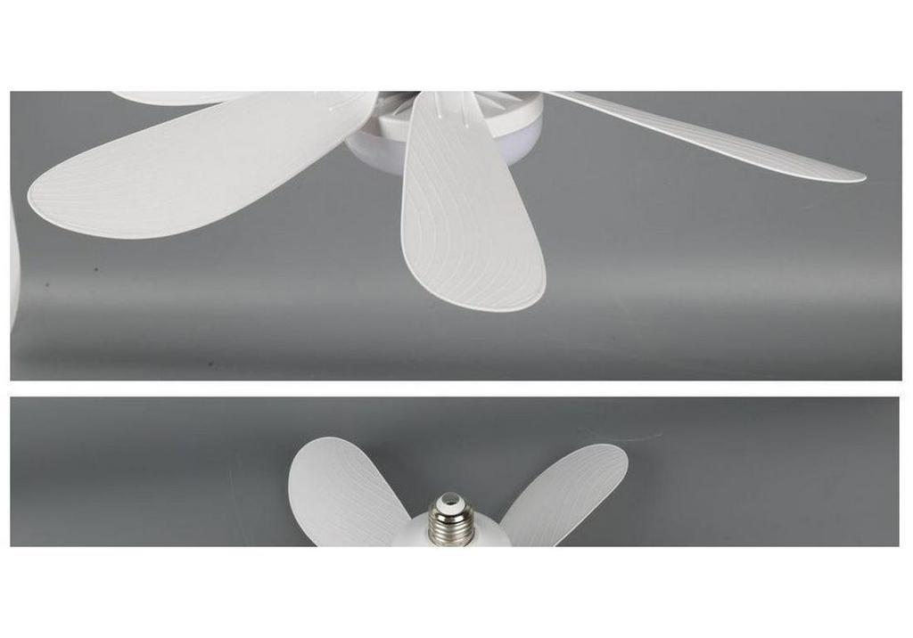 Ultra-Quiet E27 Ceiling Fan Light with Three-Speed Dimming for Kitchen & Bedroom