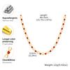 Stainless Steel Hollow Oval Chain Necklace for Women, Blue/Green/Red Zircon Adjustable Chain Bohemian Statement Jewelry Gifts