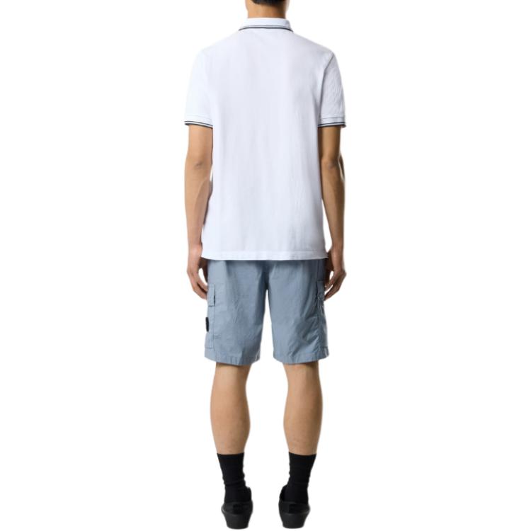 Stone Island Logo Patch Slim Fit Short Sleeve Polo Shirt Men tops L1S1522000-10S0018-V1001