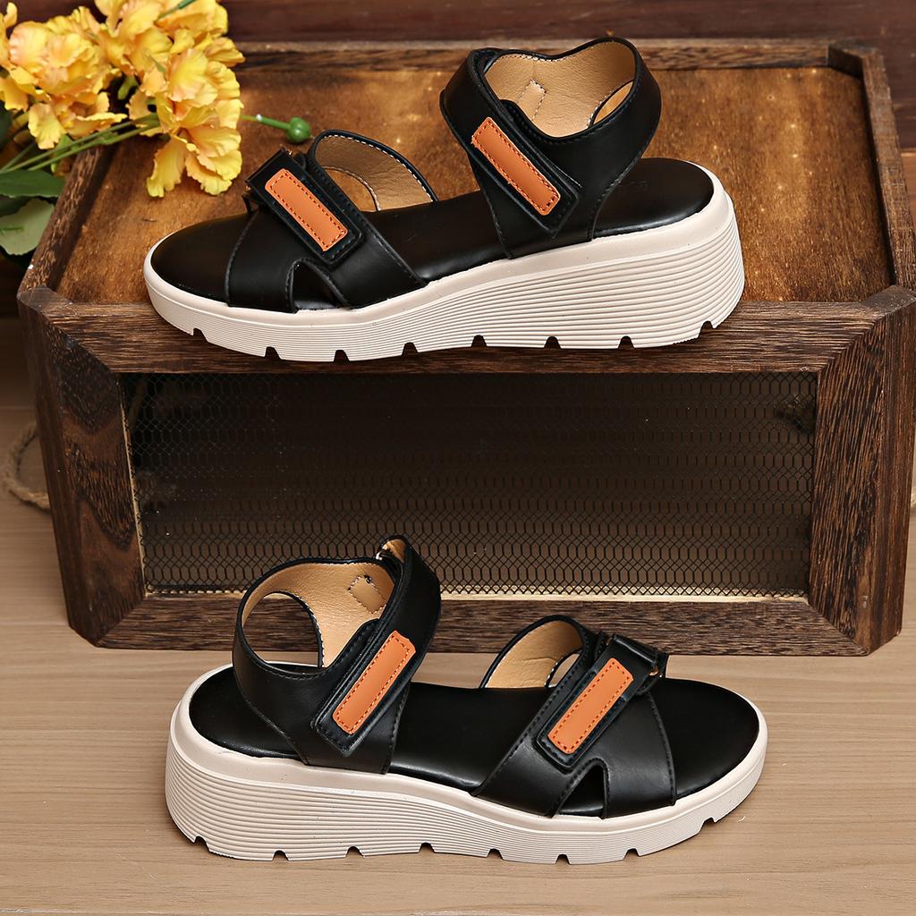Summer New Velcro Women's Sandals Platform Casual Lightweight Large Size Sandals Fashion Versatile Women's Shoes