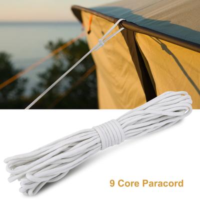 Leuchtendes Paracord-Kordel-Lanyard 9 Kerne Outdoor-Survival Leuchtet im Dunkeln Fallschirmseil Weiß