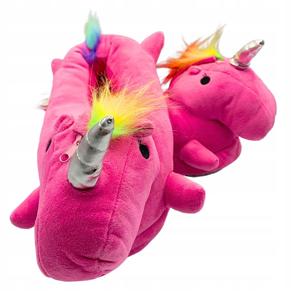 Unicorn Rainbow Winter Slippers For Women, Children, Warm 35-38