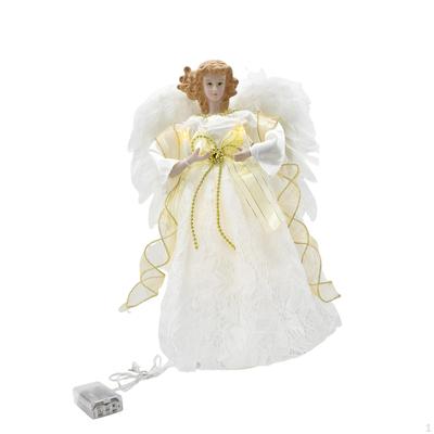 Weihnachtsengel Baumspitze Figur Dekoration Stilvoll Einfach zu Bedienen LED für