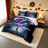 Ariana Grande Positions Live Vevo Bedding Set, Purple Pink Neon Halo, Ariana Center With Dancers, Live Concert Film Design