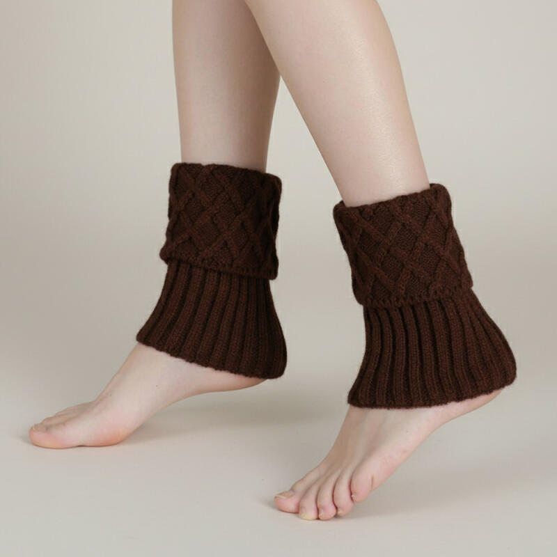 Reverie short boots winter knitted ribbed leg toes