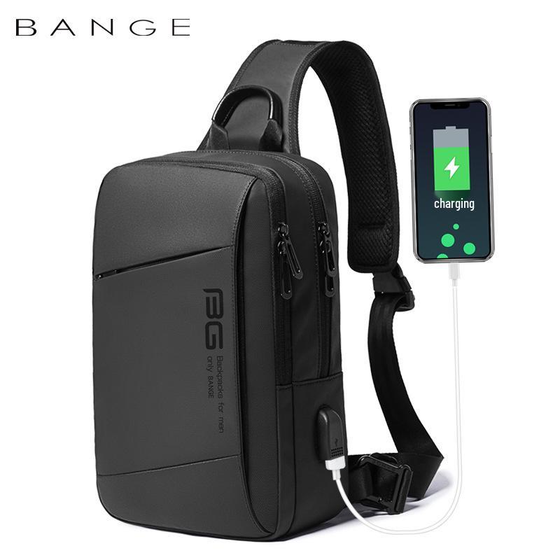 2019 Men's Tech USB Shoulder Bag: Versatile Fashion for Outdoor Sports & Business